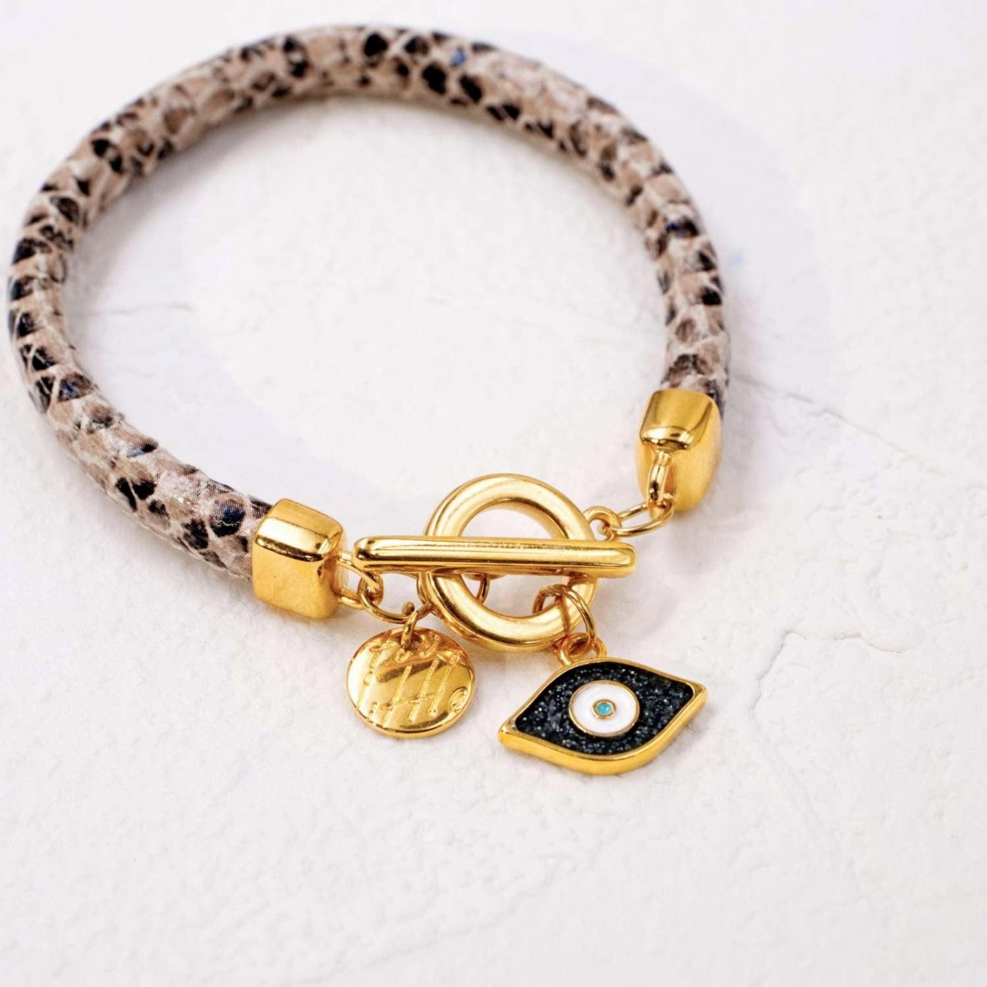 Women's Bracelet with Enamelled Evil Eye — Bracelets from Toolittle — additional view 4