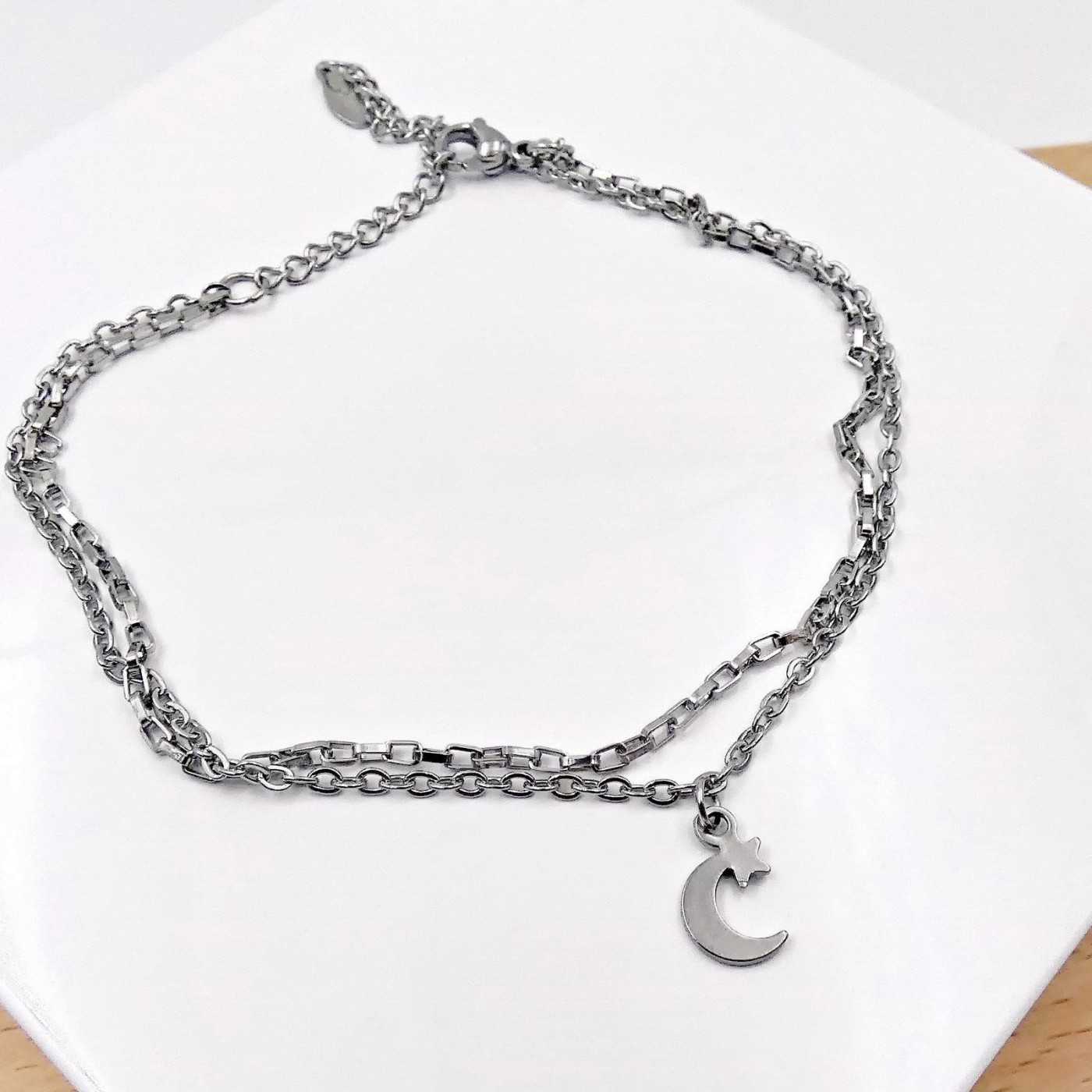 Silver Staybright stainless steel Anklet — Anklets from Toolittle — additional view 4