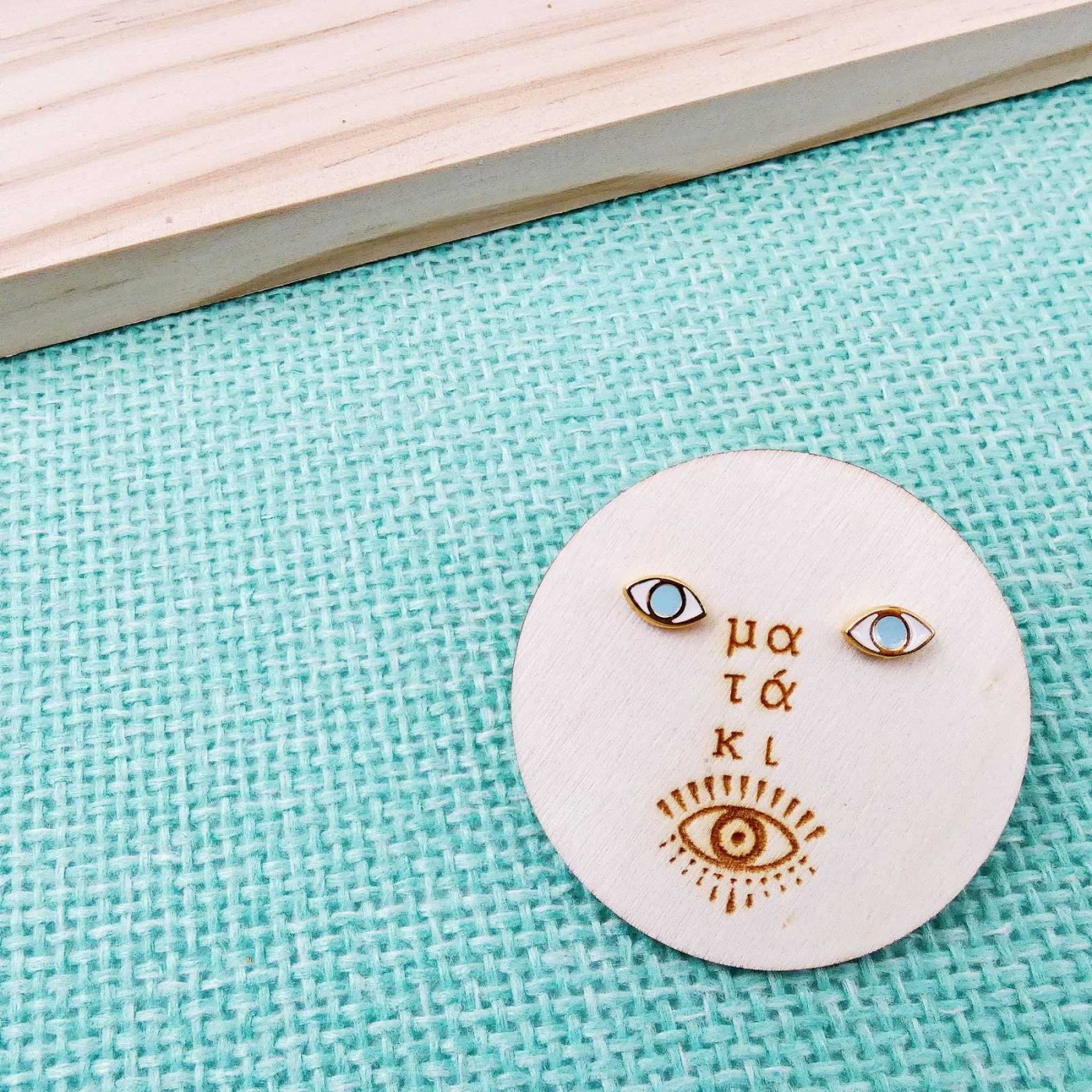 "It's all Greek to me" evil eye Earrings — Earrings from Toolittle — additional view 4