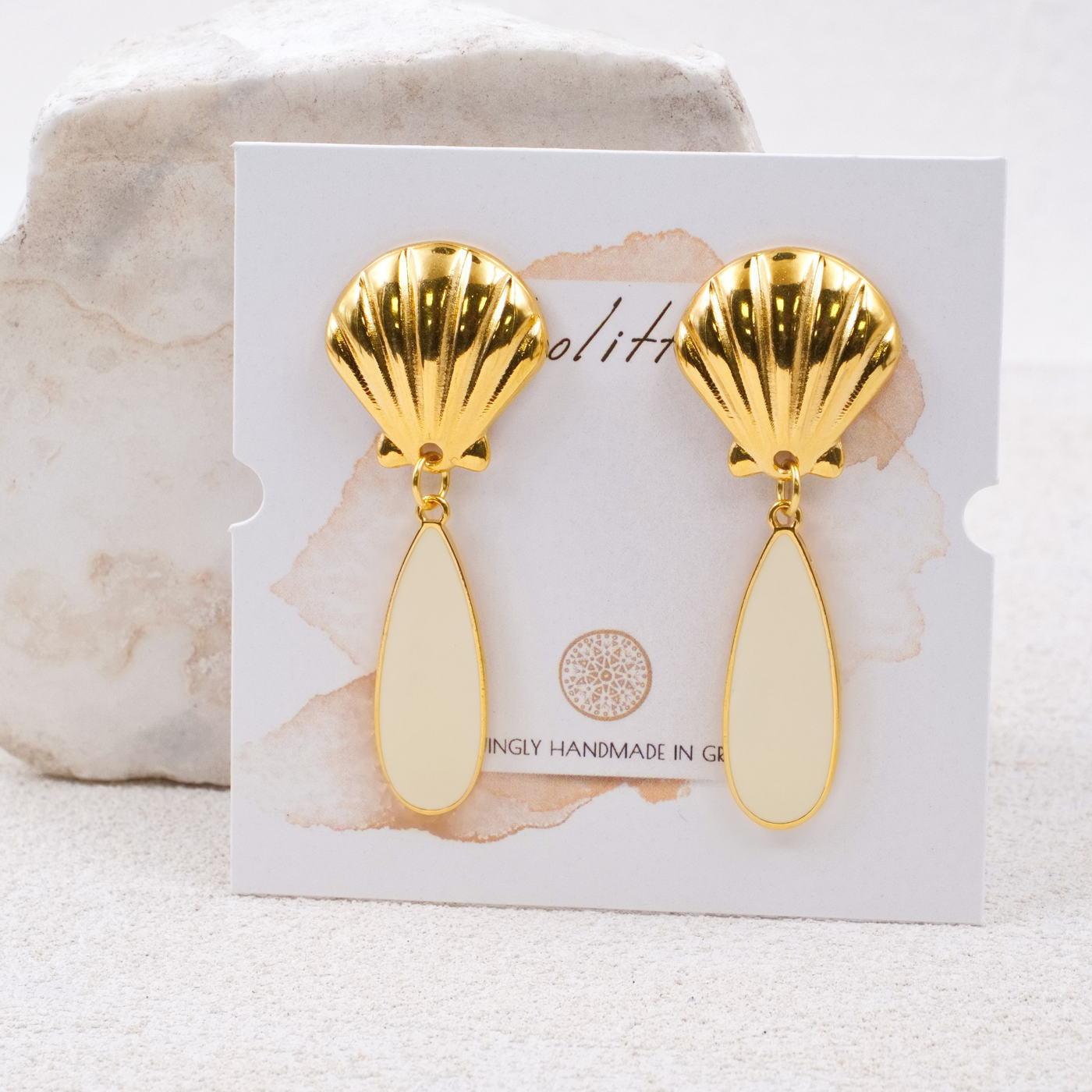 Shell Drop Earrings — Earrings from Toolittle — additional view 2