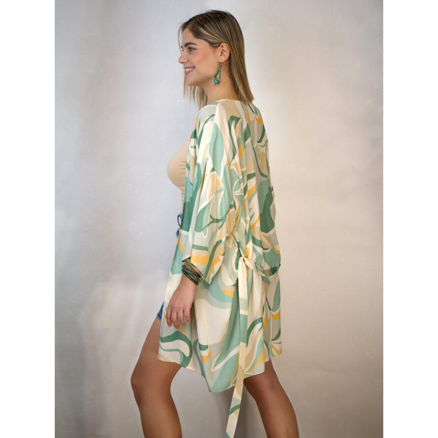 KOKKOSAMMOU Short caftan-kimono Kythera — Dresses from Toolittle — additional view 2