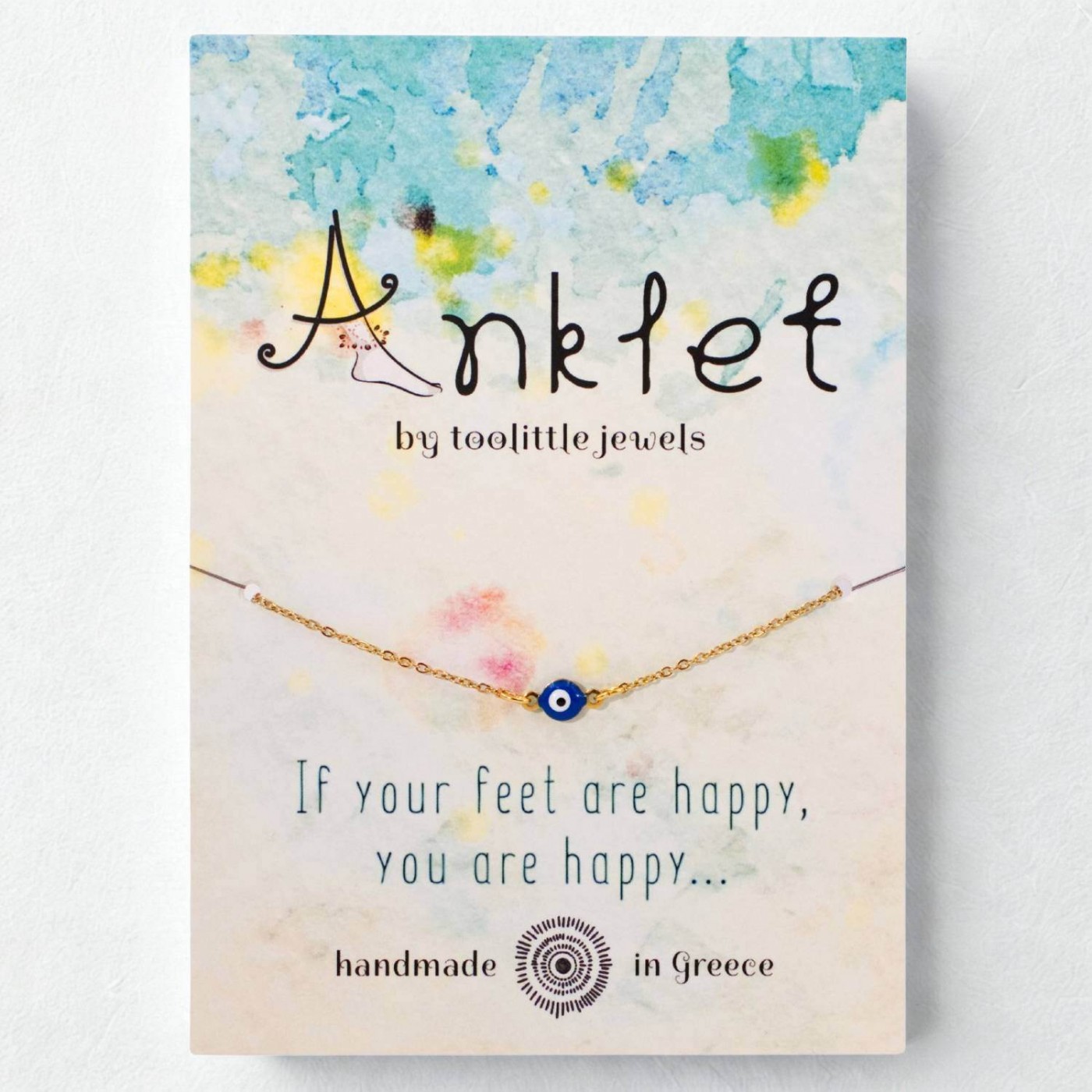 Inox Evil Eye Chain Anklet — Anklets from Toolittle — additional view 4