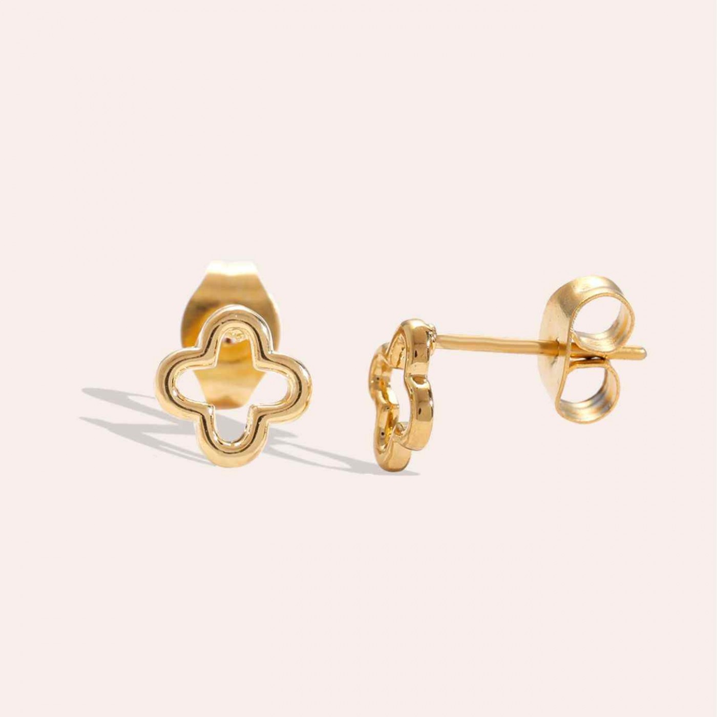 Stainless Steel Jewelry: Flower Stud Earrings — Earrings from Toolittle — additional view 2