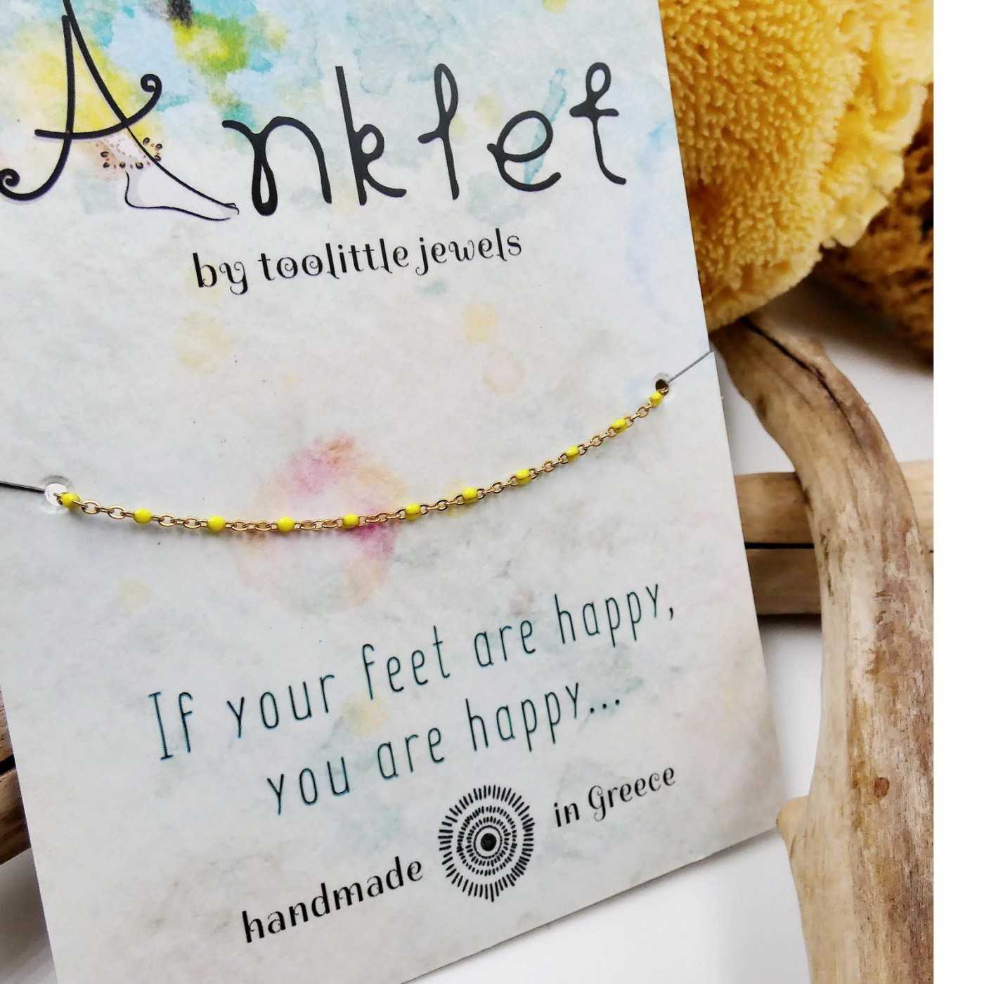 Golden Staybright stainless steel Anklet — Anklets from Toolittle — additional view 6