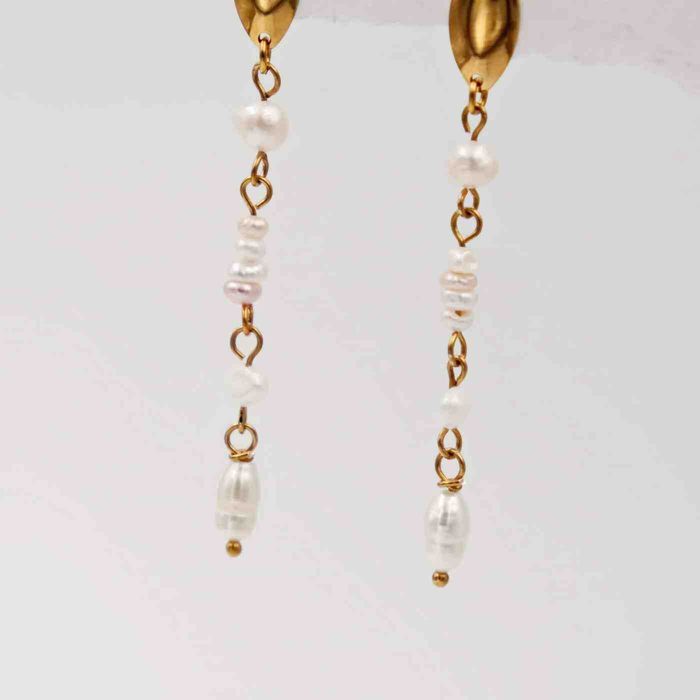 Earrings with fresh water pearls — Earrings from Toolittle — additional view 4