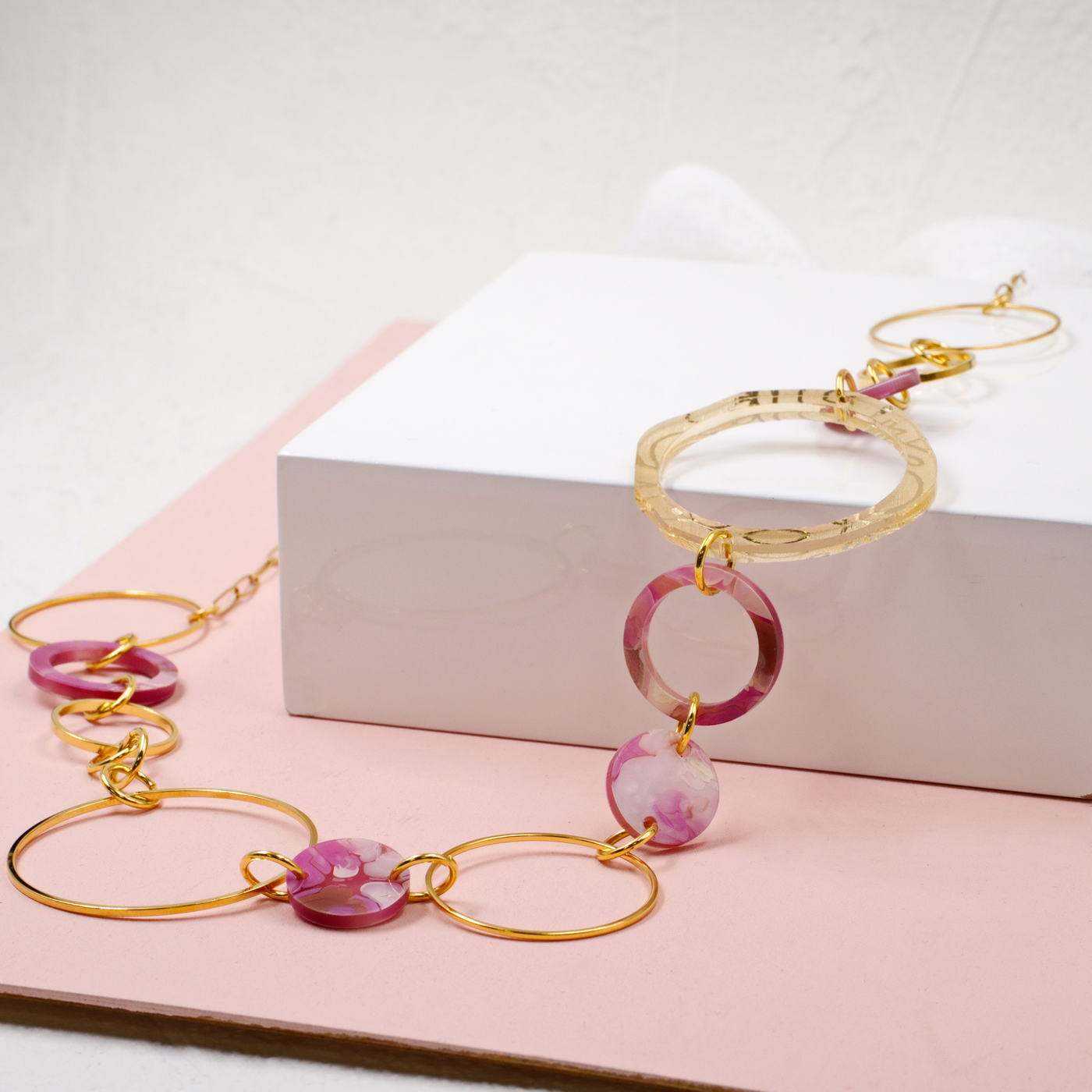 Plexi Circles Long Necklace — Necklaces from Toolittle — additional view 2