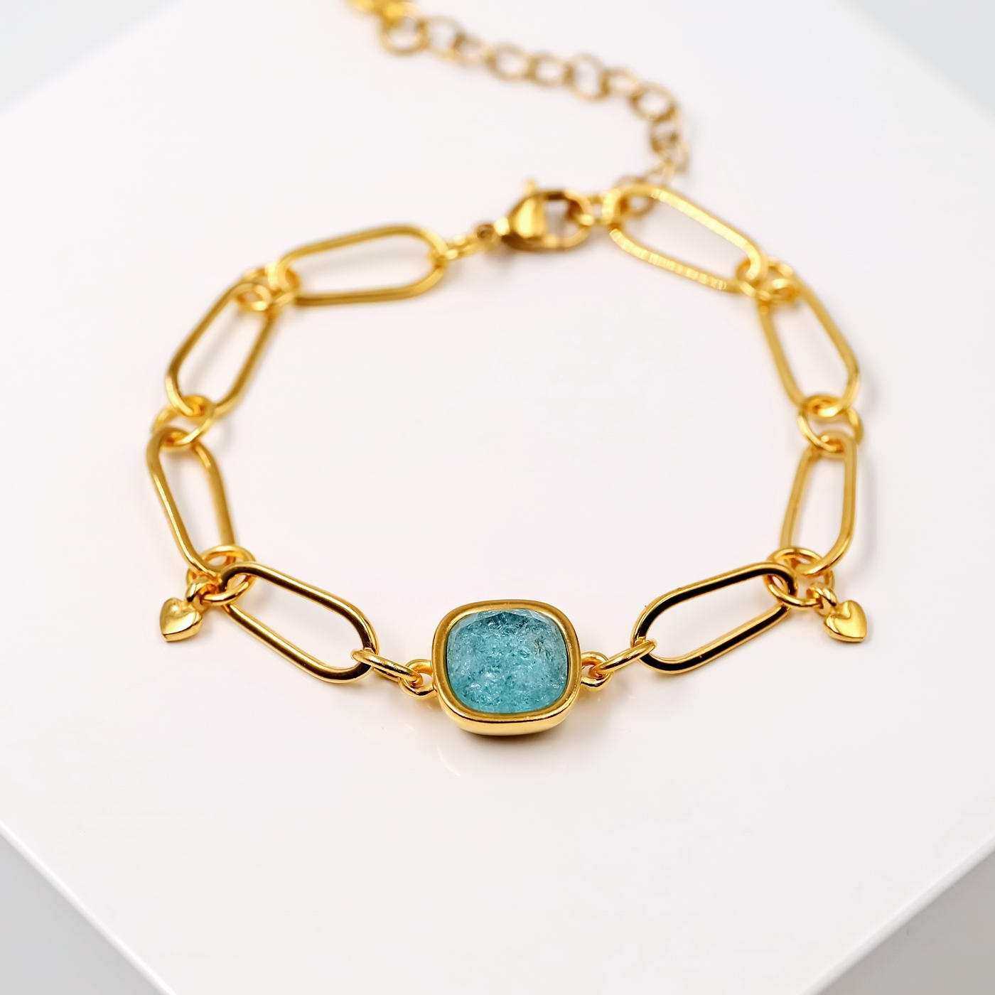 Chain bracelet with Austrian crystal