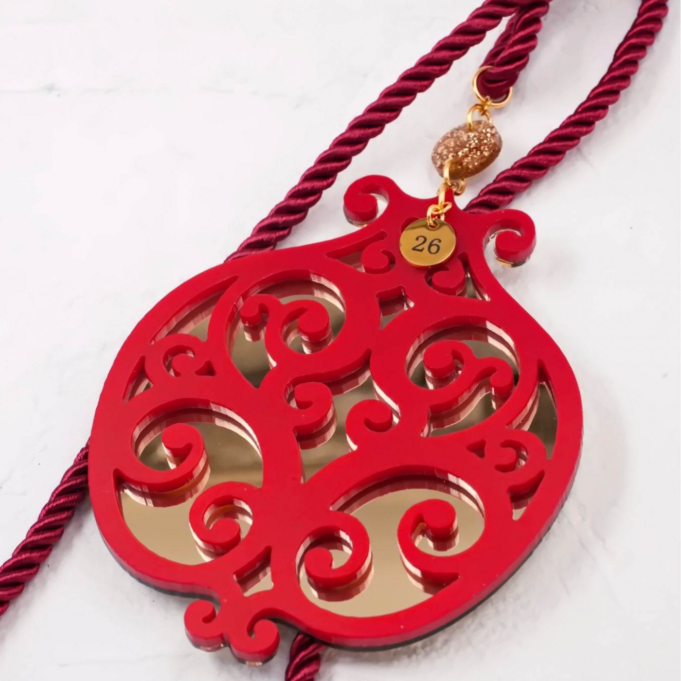 Handmade Lucky Charm 2026 – Pomegranate of Prosperity — Pendants & charms from Toolittle — additional view 4