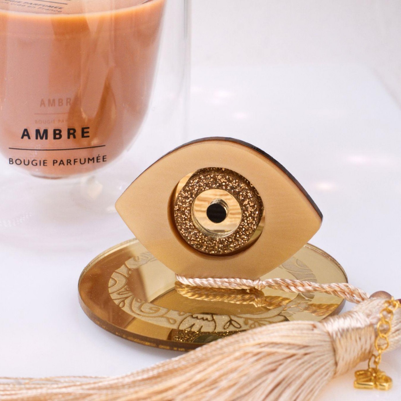 Scented 2026 Lucky Candle: Golden Lid & Gliter Eye — Pendants & charms from Toolittle — additional view 3