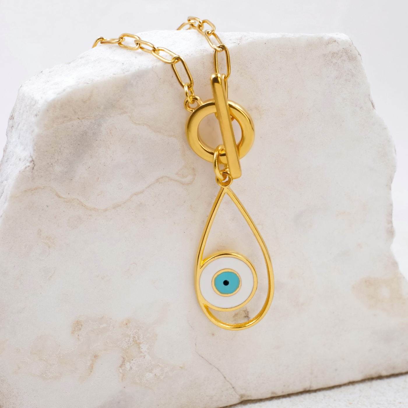 Short Necklace with Evil Eye Drop — Necklaces from Toolittle — additional view 3