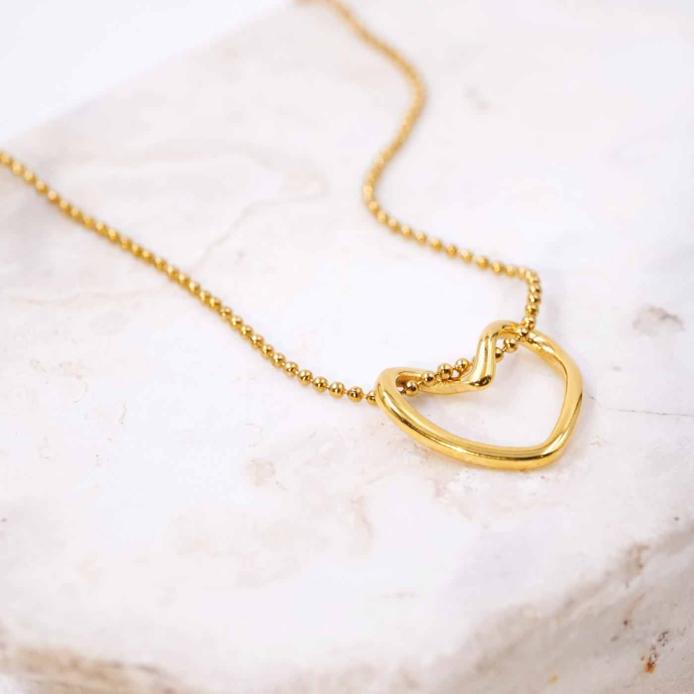 Stainless Steel Chain Heart Necklace — Necklaces from Toolittle — additional view 2