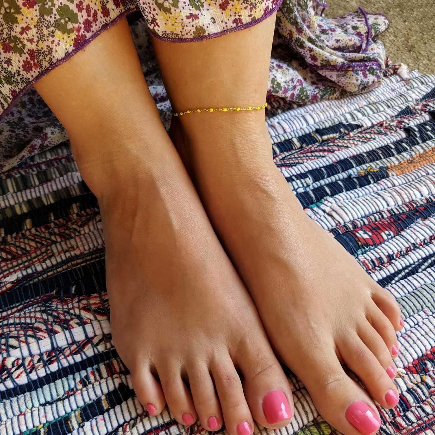 Golden Staybright stainless steel Anklet — Anklets from Toolittle — additional view 2