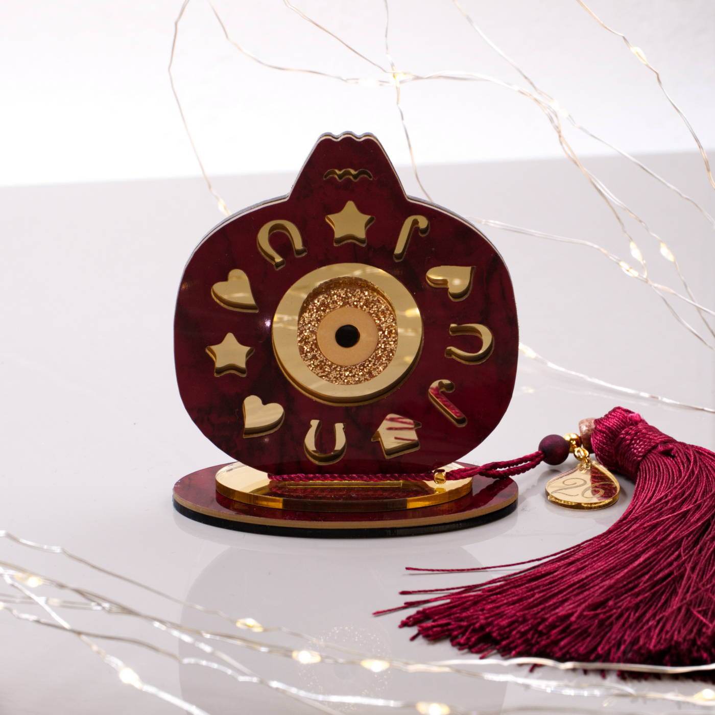 Handmade 2026 Tabletop Lucky Charm – Plexiglass Pomegranate — Pendants & charms from Toolittle — additional view 3