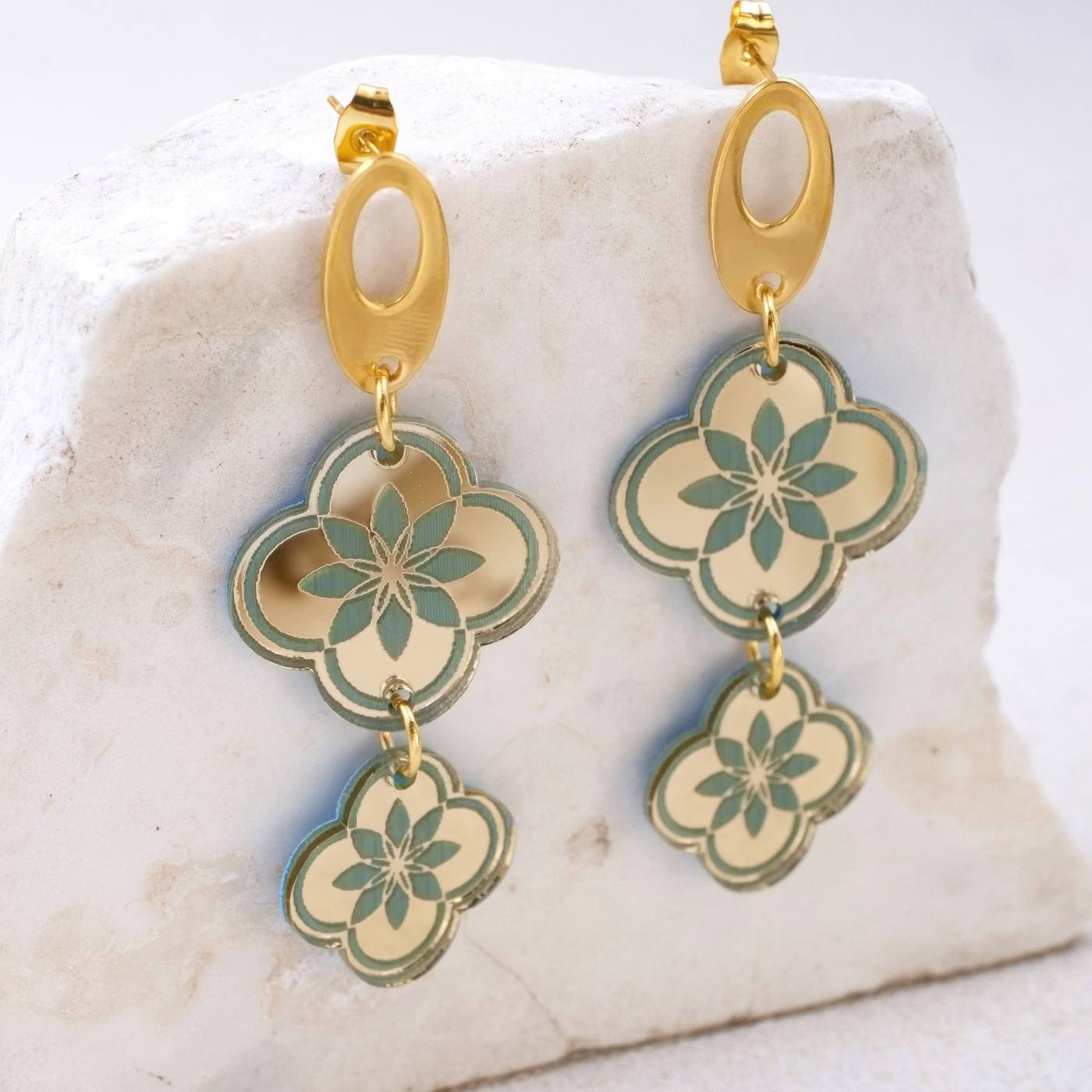 Flower Plexiglass Earrings — Earrings from Toolittle — additional view 3