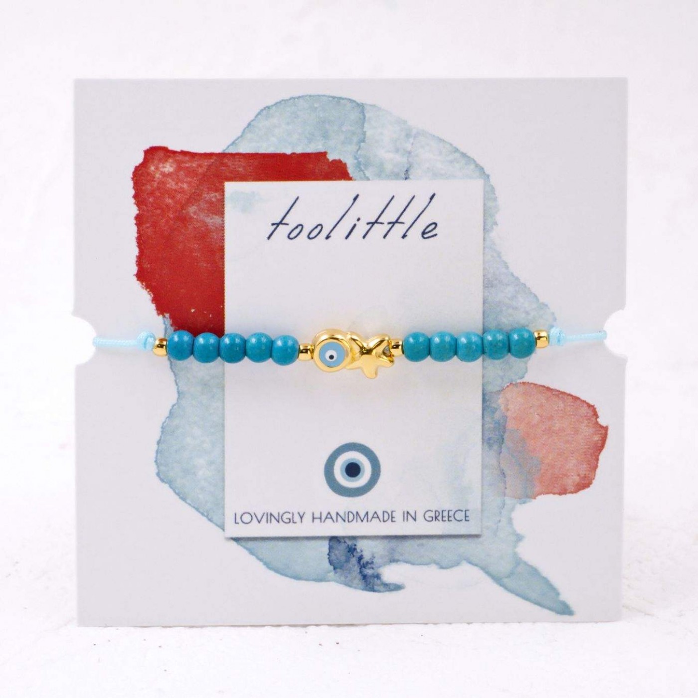 Macramé Bracelet with Gold-Plated Evil Eye & Starfish | Handmade — Bracelets from Toolittle — additional view 15