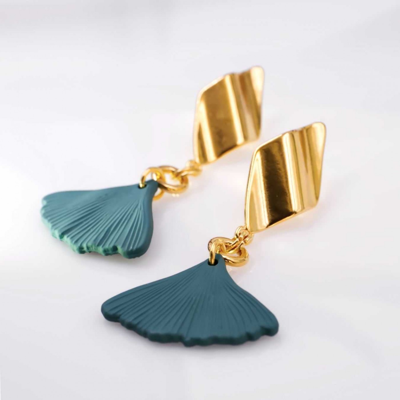 Dangle Earrings - Ginkgo Biloba Leaf