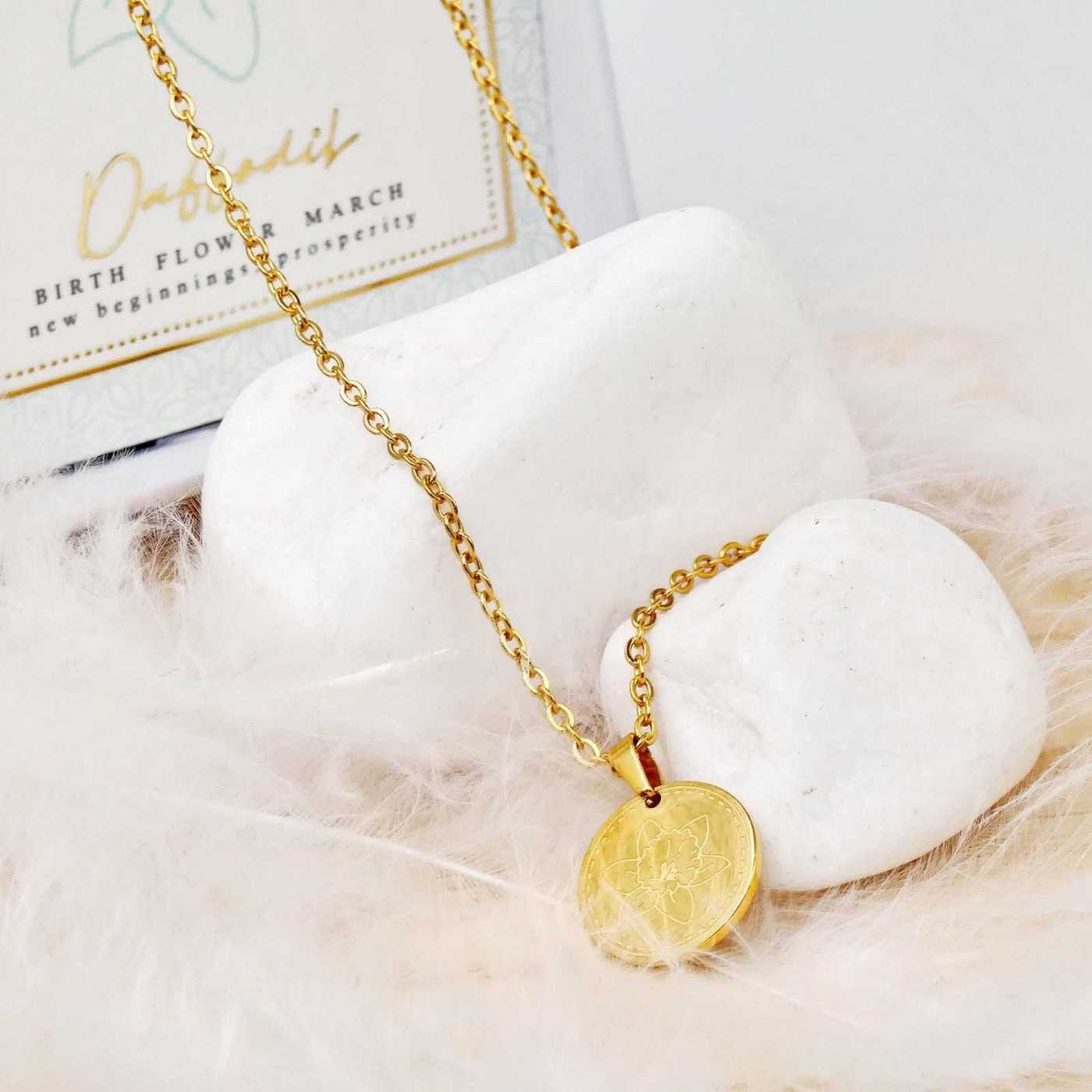 Birth Flower Necklace- Daffodil for March — Necklaces from Toolittle — additional view 7