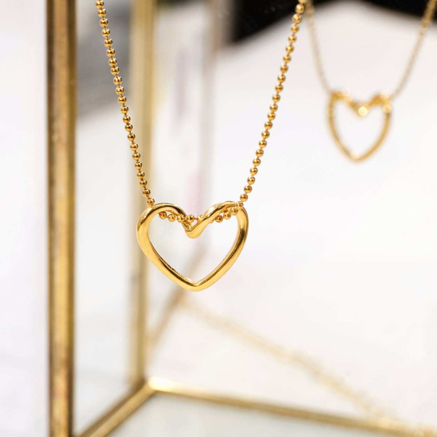 Stainless Steel Chain Heart Necklace — Necklaces from Toolittle — additional view 3