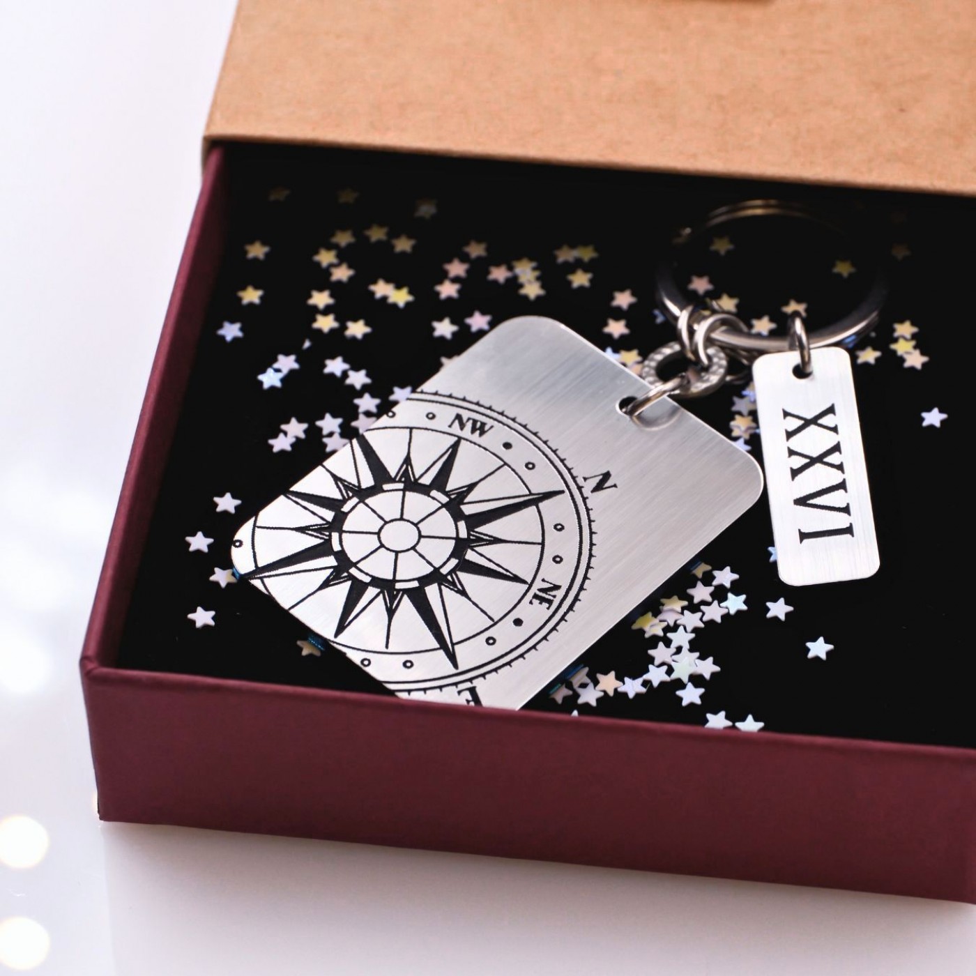 Men’s Lucky Keychain XXVI - Compass — Pendants & charms from Toolittle — additional view 5