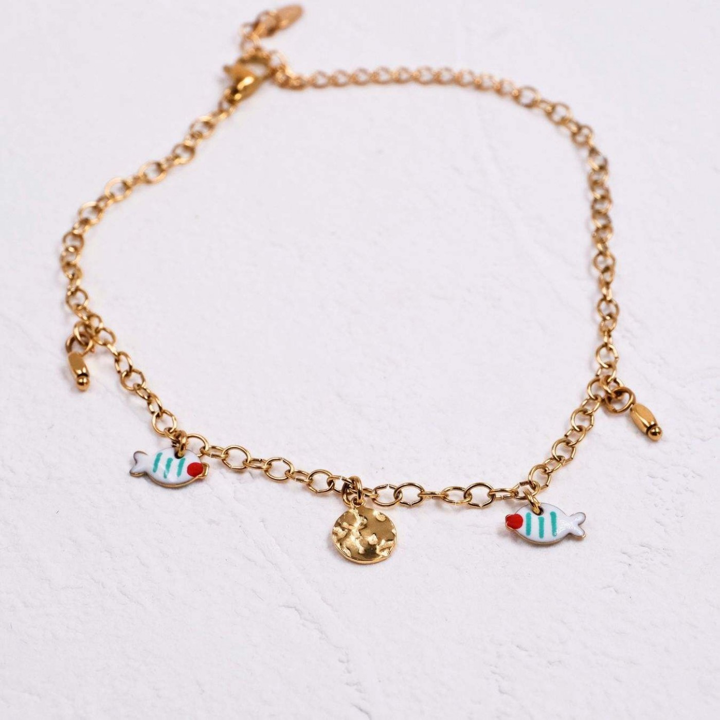 Stainless Steel Ankle Bracelet | Metal Sea Charms — Bracelets from Toolittle — additional view 3