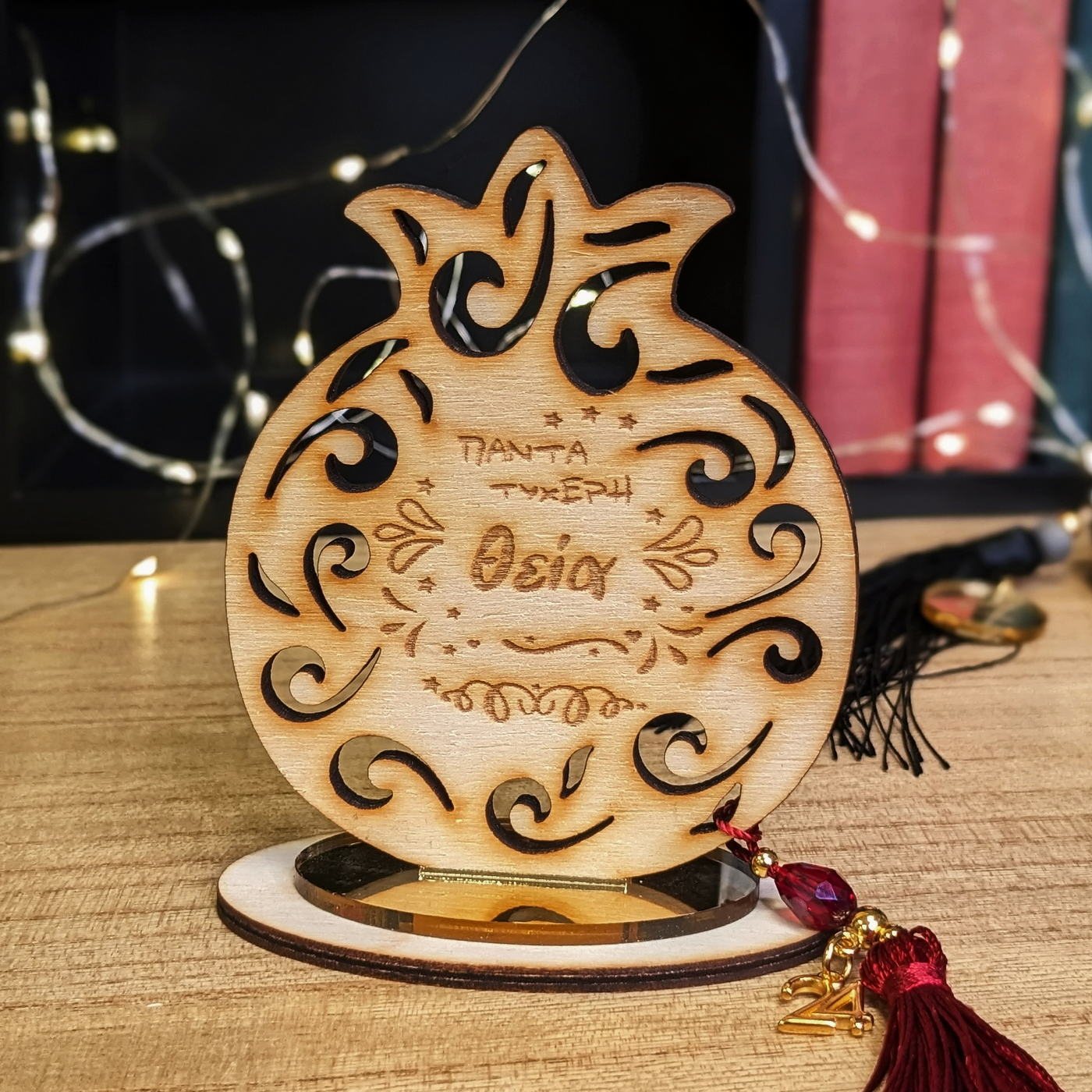 Wooden Wish Pomegranate Lucky Charm - Mum/Grandma/Aunt/Teacher — Pendants & charms from Toolittle — additional view 4