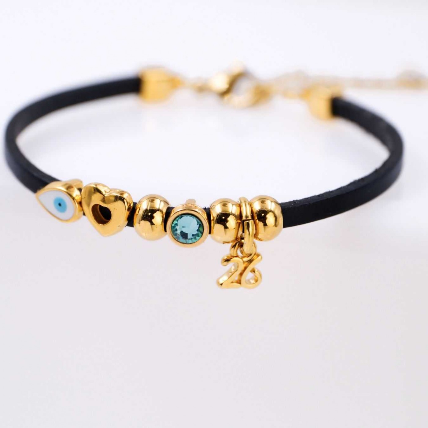 Lucky Bracelet 2026 – Teardrop Evil Eye and Crystal — Pendants & charms from Toolittle — additional view 3