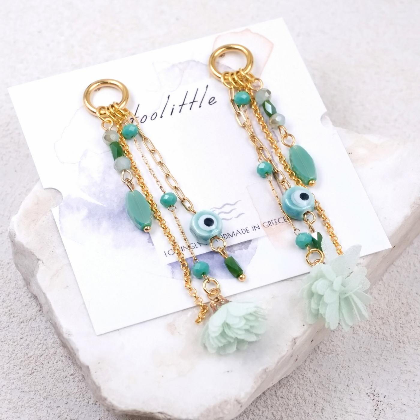 Evil Eye Gold-plated Earrings — Earrings from Toolittle — additional view 5