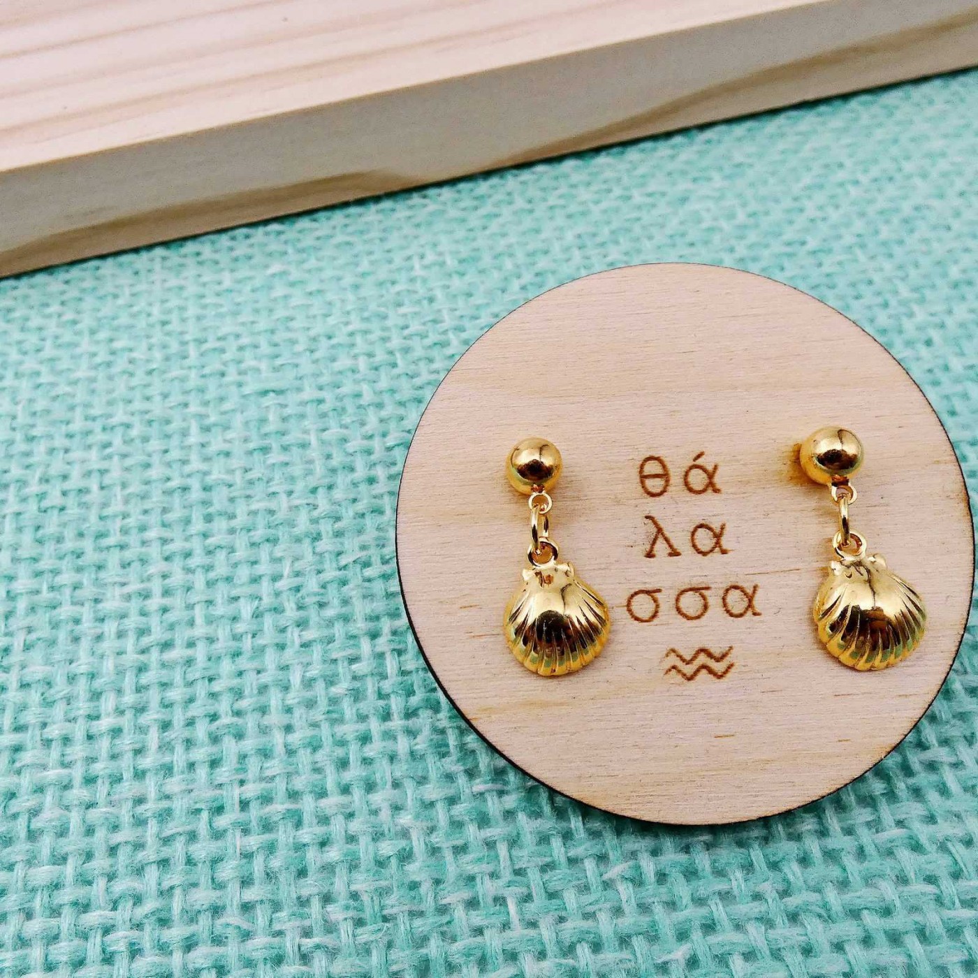 "It's all Greek to me" Shell Earrings — Earrings from Toolittle — additional view 2