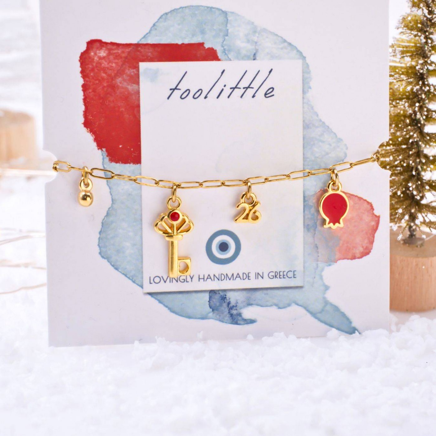 2026 Lucky Bracelet: Key & Enamelled Pomegranate — Pendants & charms from Toolittle — additional view 4