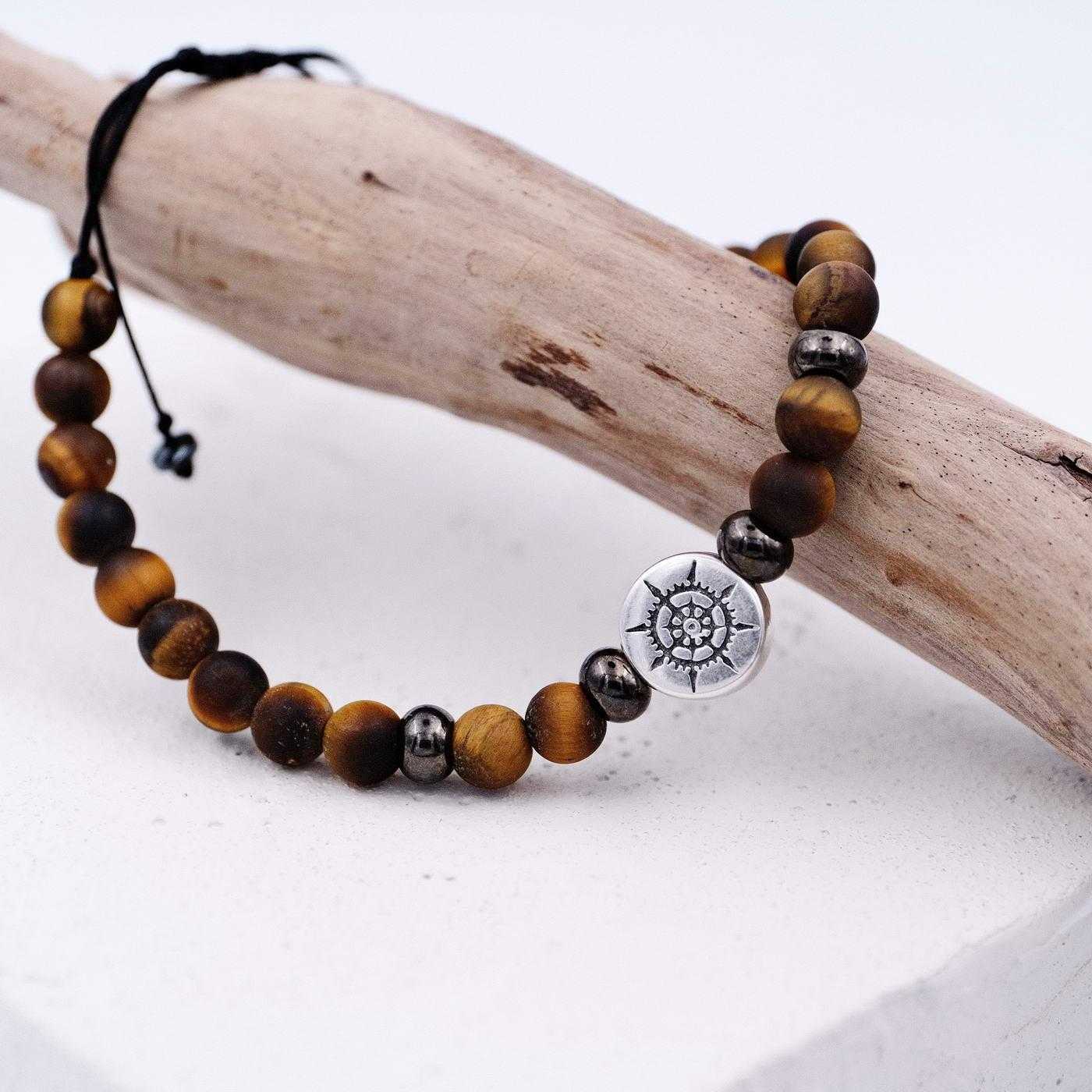 Bracelet for men with semiprecious beads — Bracelets from Toolittle — additional view 2