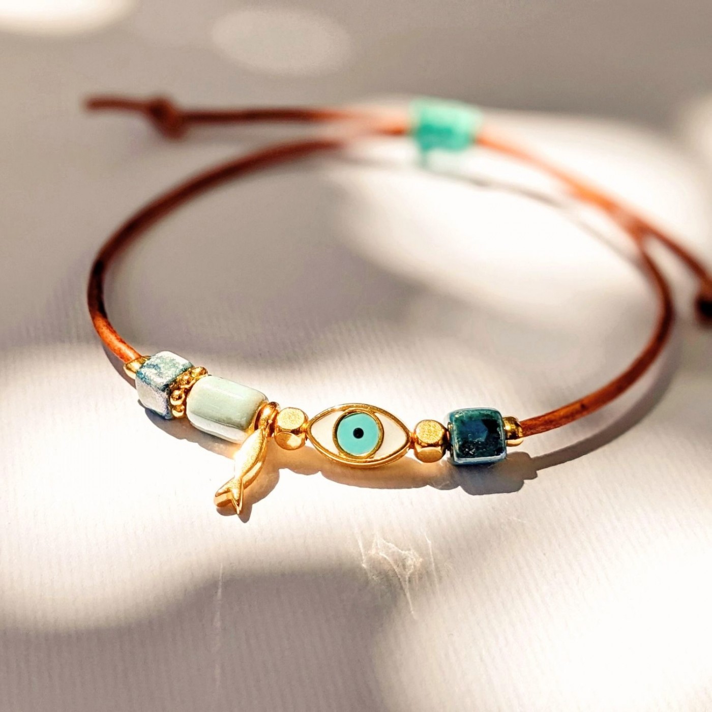 Makrame Bracelet with Evil Eye