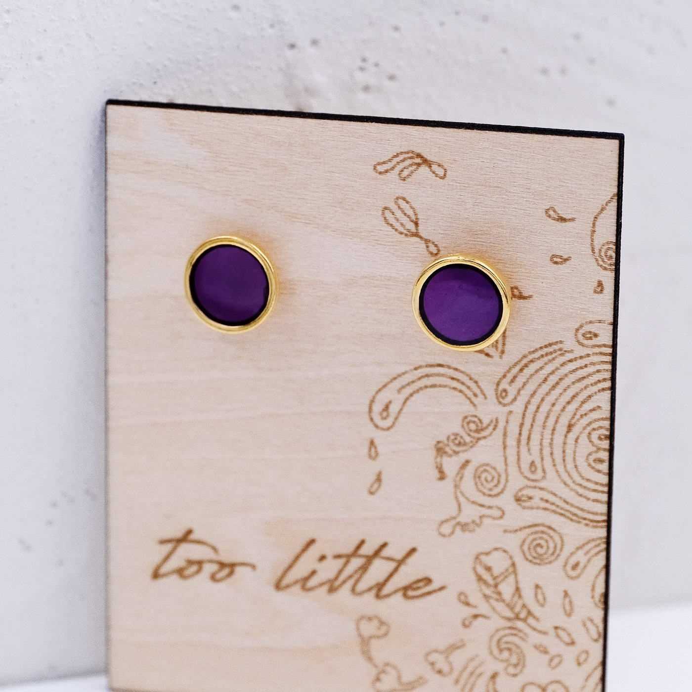 "Midi Dots on Wood" Stud earrings — Earrings from Toolittle — additional view 3