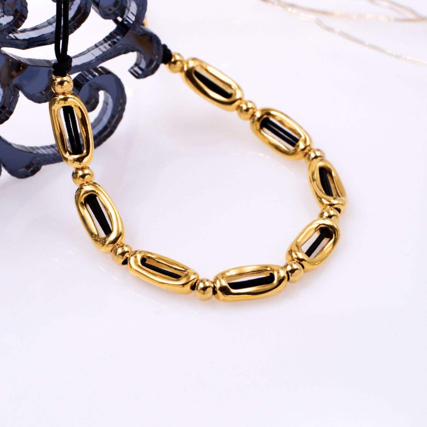 Macrame Bracelet - 24K Gold Plating — Bracelets from Toolittle — additional view 4