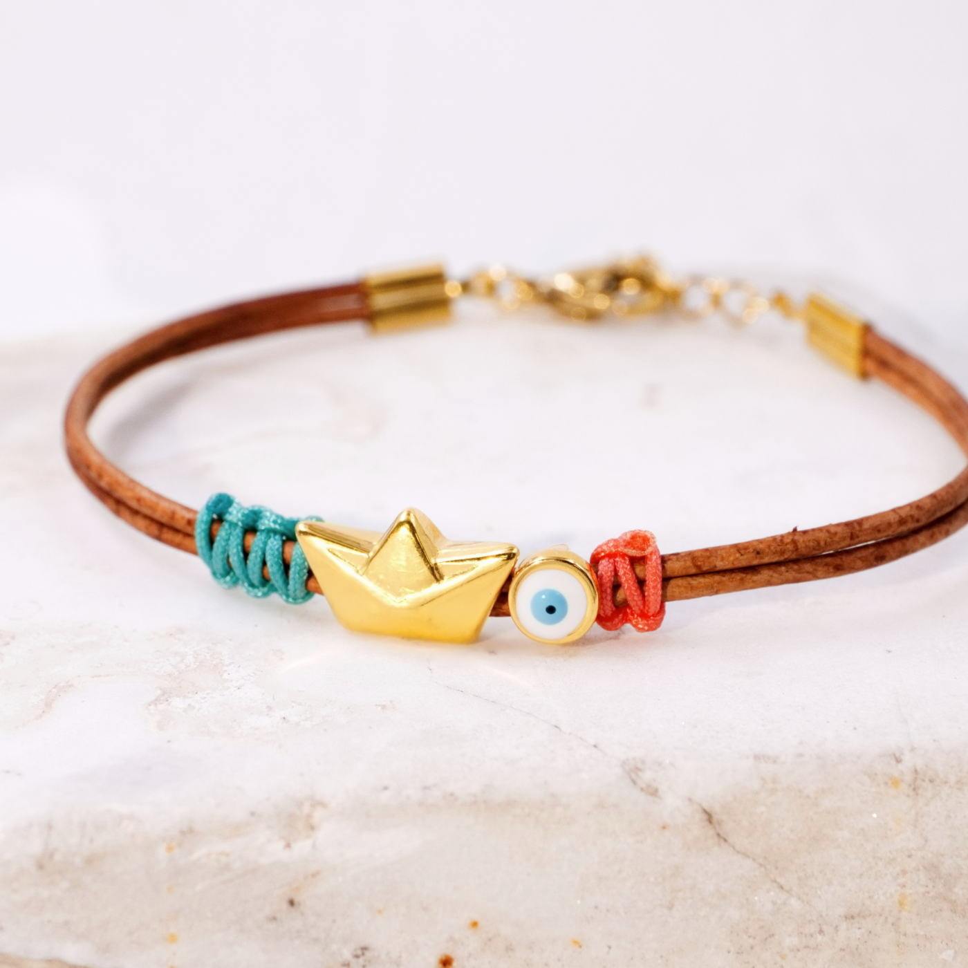 Boat & Evil Eye Leather Bracelet — Bracelets from Toolittle — additional view 3
