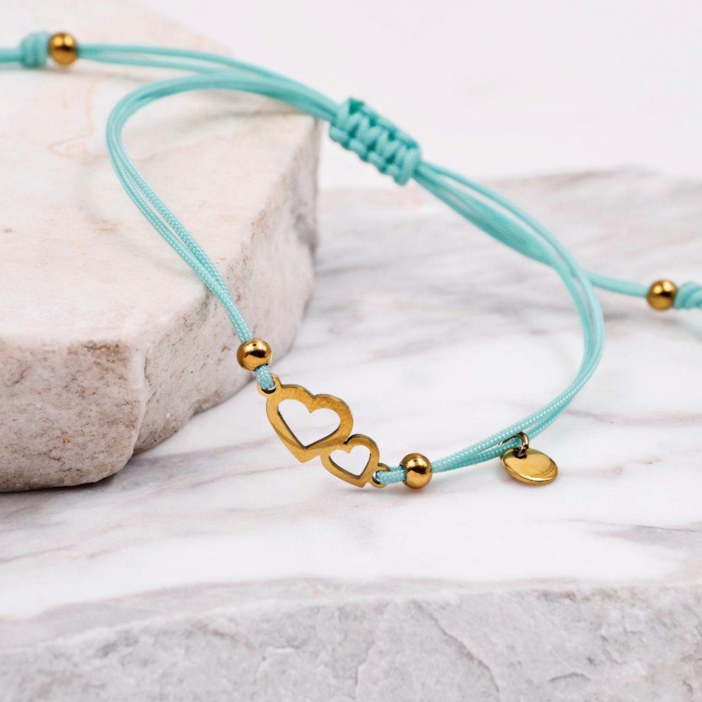 Macramé Stainless Steel Bracelet | Twin Hearts - Veraman — Bracelets from Toolittle — additional view 2
