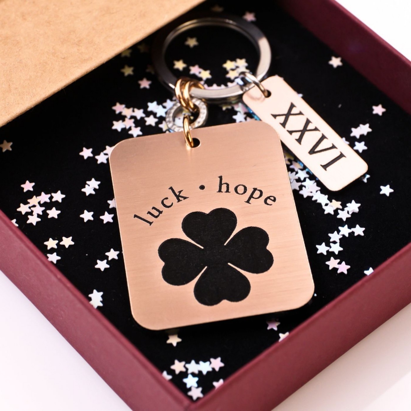 Women's 2026 Good Luck Keychain: Black Four Leaf Clover — Pendants & charms from Toolittle — additional view 4