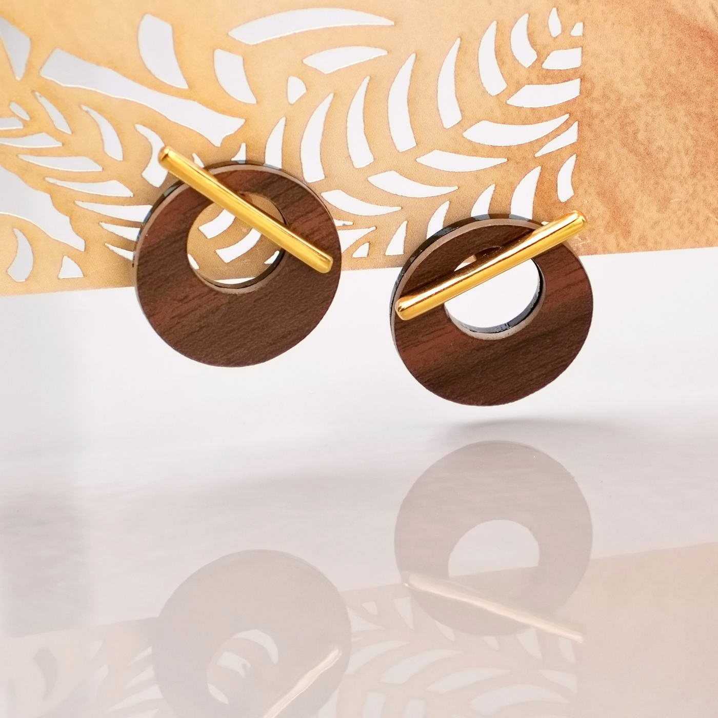 Plexiglass Round Double-side Earrings — Earrings from Toolittle — additional view 3