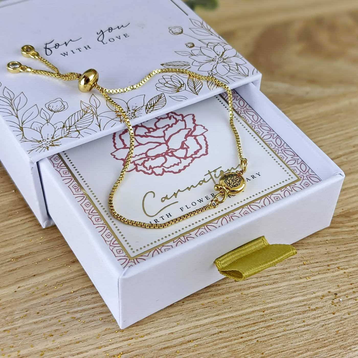 Birth Flower Bracelet - January — Bracelets from Toolittle — additional view 3