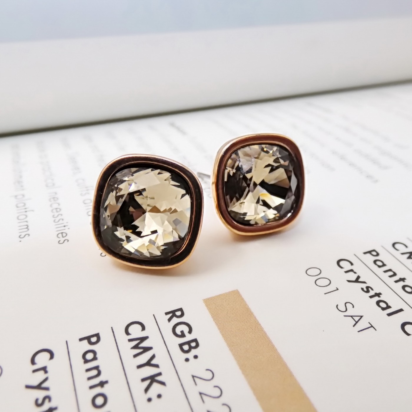 Earrings with Austrian crystals — Earrings from Toolittle — additional view 5