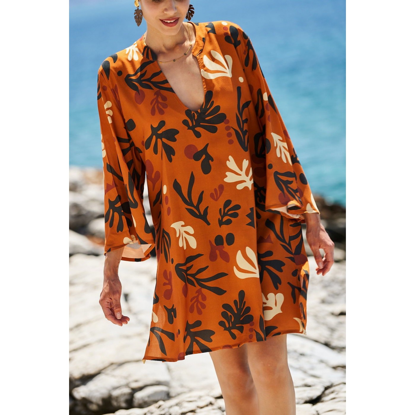 KOKKOSAMMOU Short Boho Kaftan Africa — Dresses from Toolittle — additional view 4
