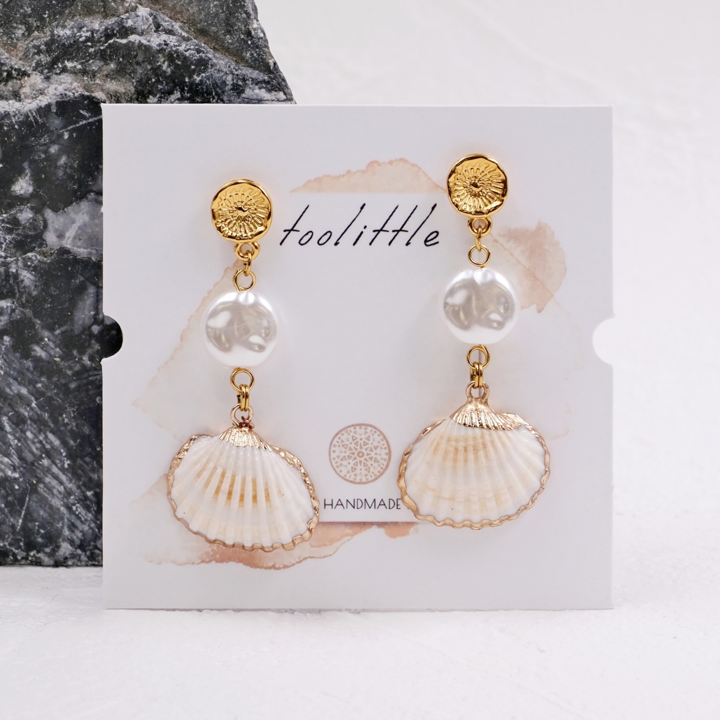Gold-plated Earrings | Pearls & Sea Shells