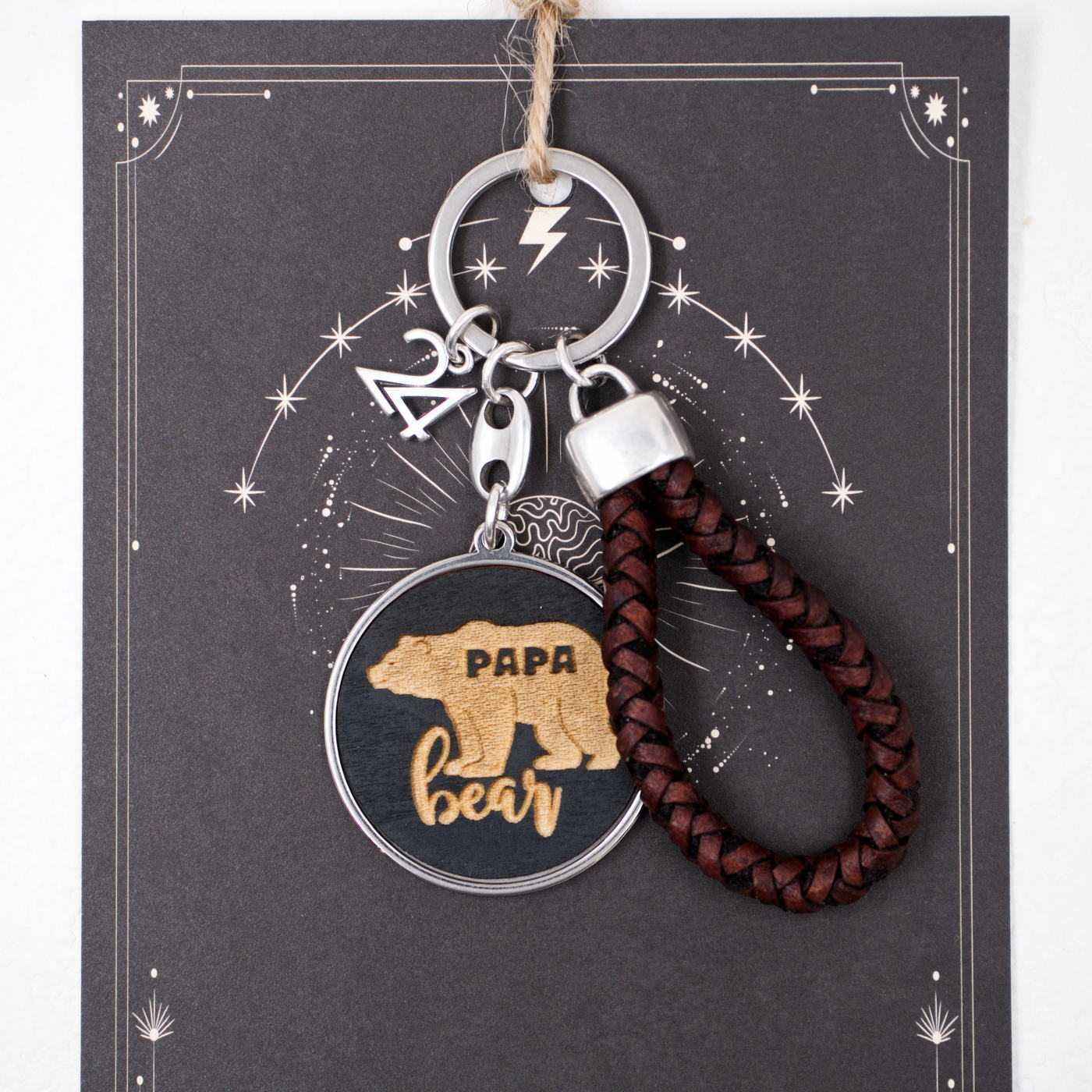 2026 Good luck Papa bear Keychain — Pendants & charms from Toolittle — additional view 2
