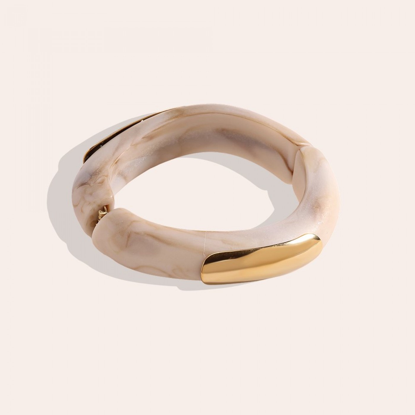 Resin Bangle Bracelet with Gold-plated Details — Bracelets from Toolittle — additional view 2