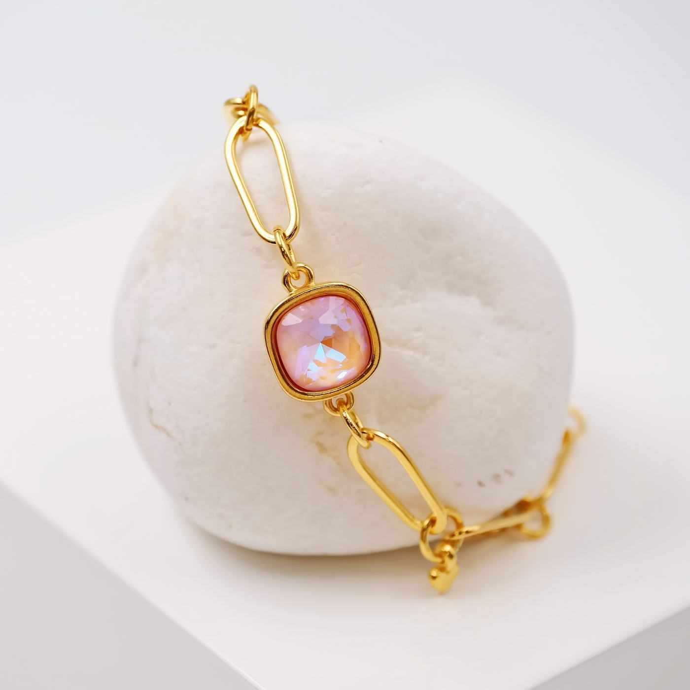 Chain bracelet with Austrian crystal