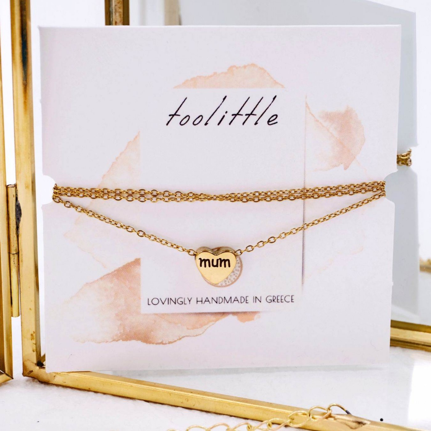 Love “Mom” Heart-Shaped Necklace — Necklaces from Toolittle — additional view 2