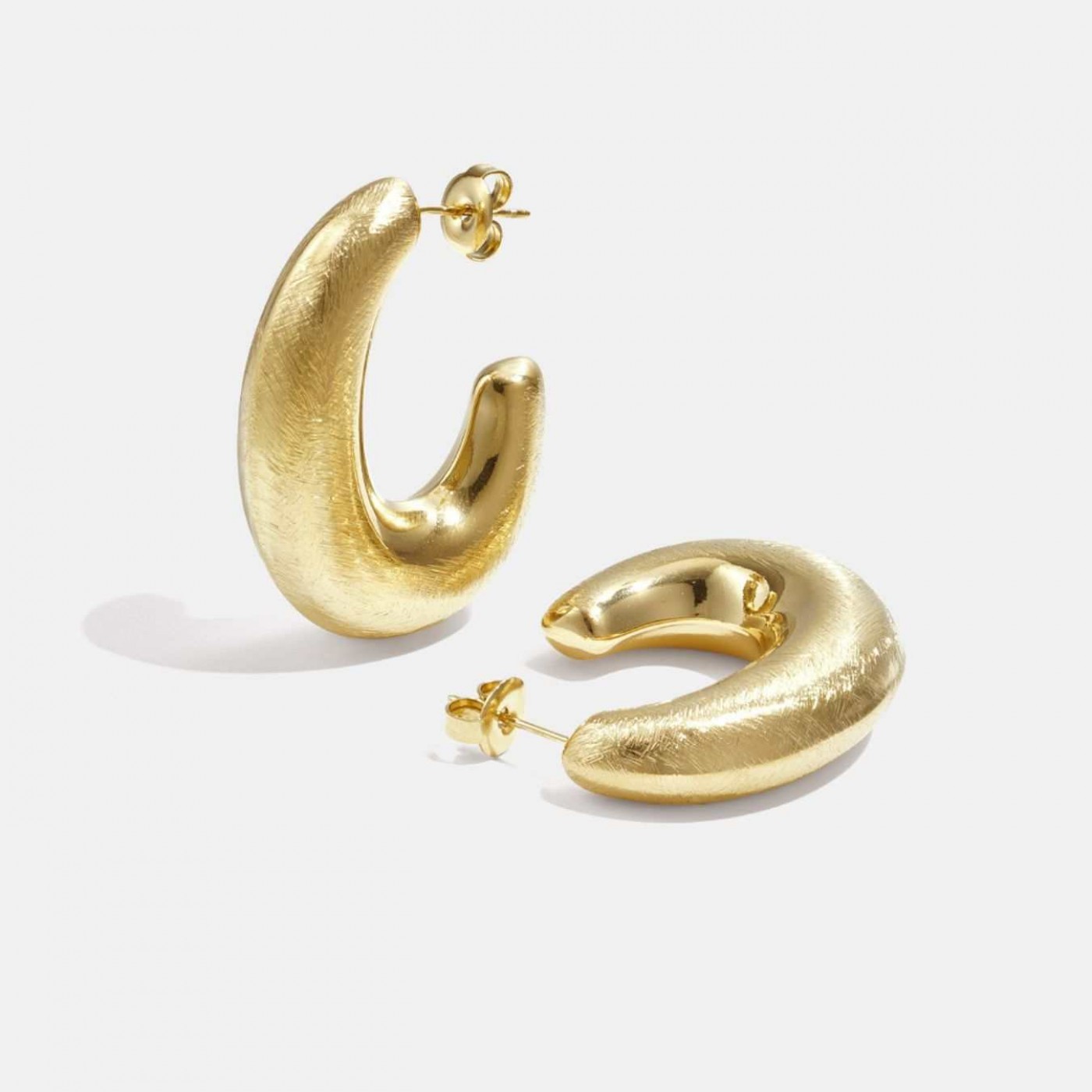 Gold-plated Stainless Steel Earrings – Timeless Elegance — Earrings from Toolittle — additional view 2