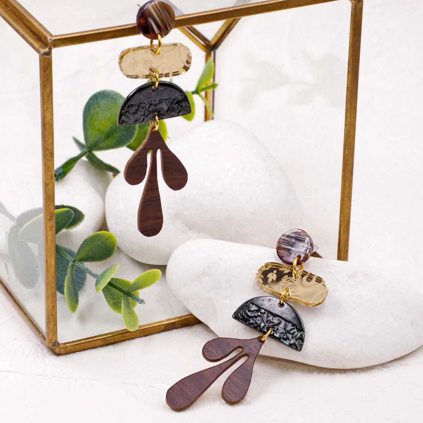 African Leaf Earrings
