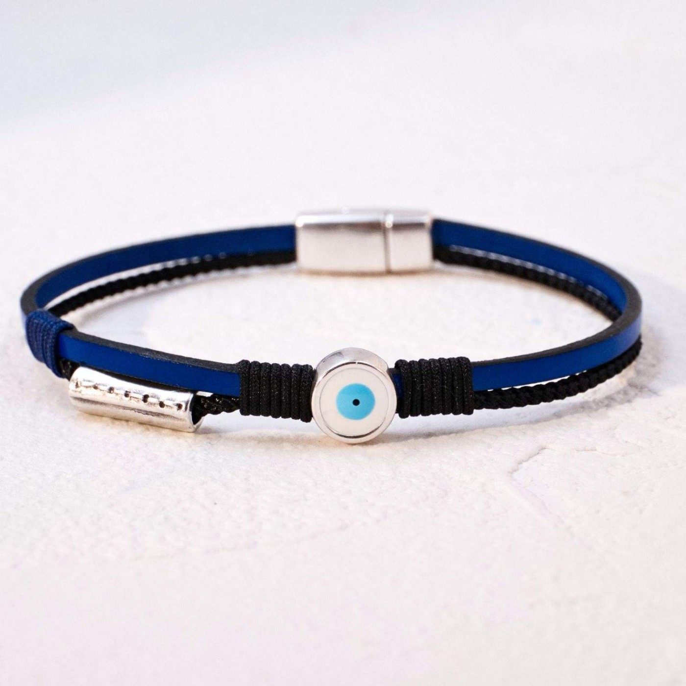 Evil Eye Leather Men's Bracelet — Bracelets from Toolittle — additional view 2