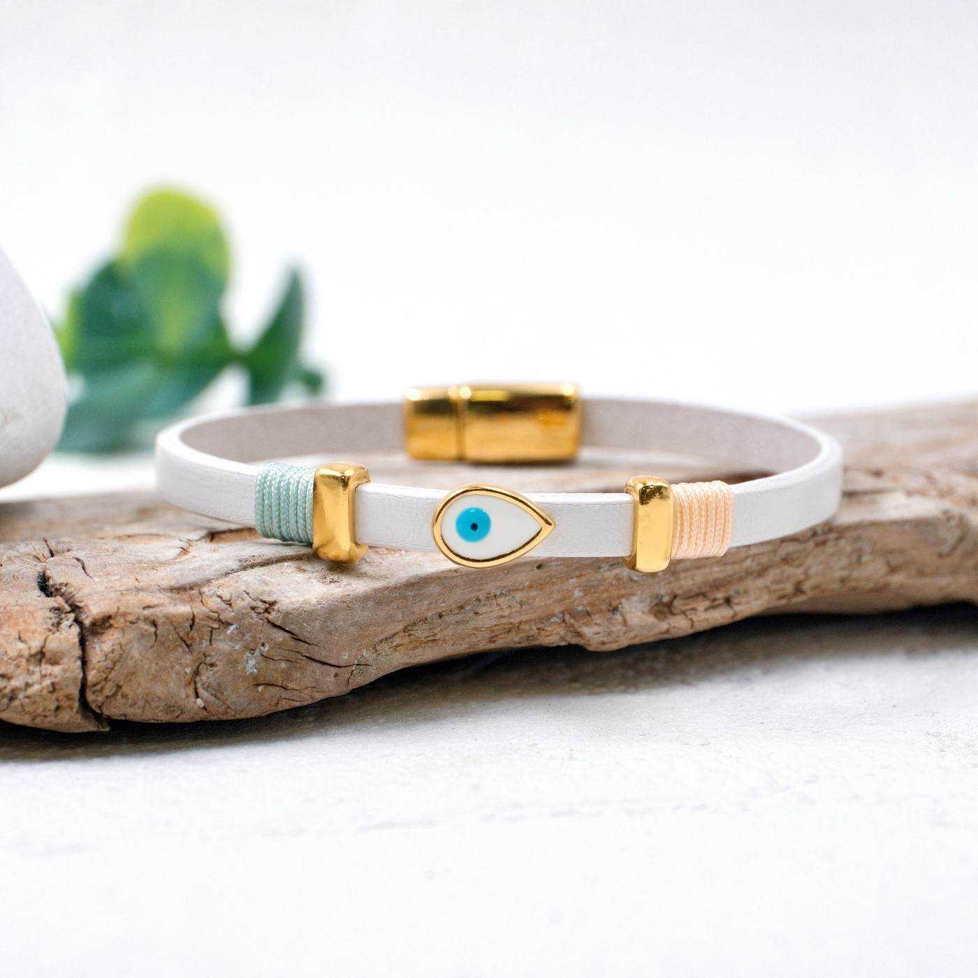 Eye Drop Leather Bracelet — Bracelets from Toolittle — additional view 3