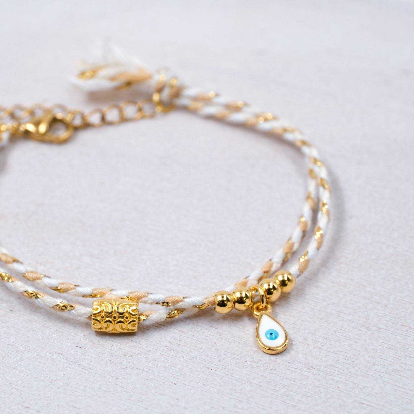 Golden Thread Bracelet with Evil Eye — Bracelets from Toolittle — additional view 3
